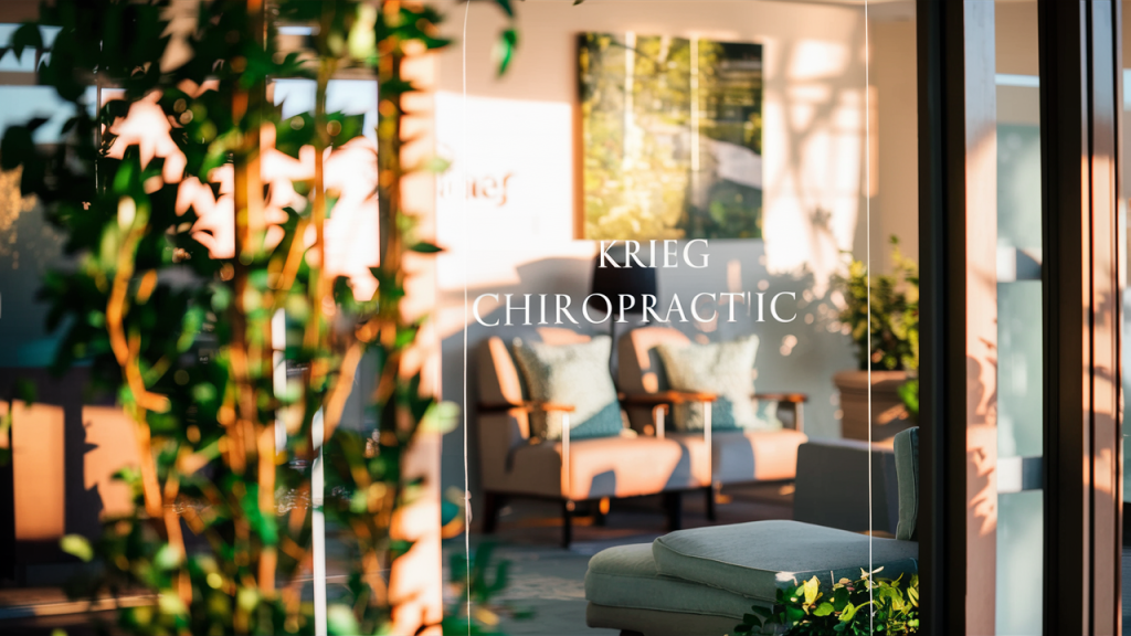Cozy and welcoming chiropractic clinic interior illustrating Krieg Chiropractic's dedication to creating a healing environment for patients.