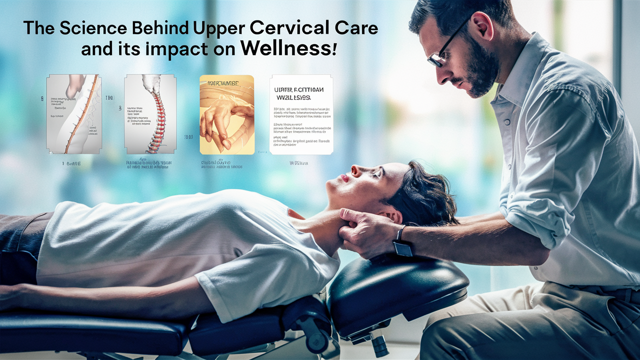 Diagram illustrating the anatomy of the upper cervical spine in relation to overall wellness, highlighting the scientific principles of upper cervical care.