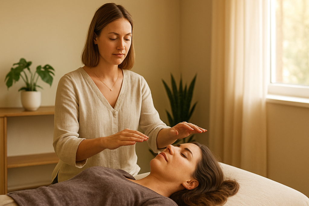 Reiki healing session in Missoula with a certified practitioner providing gentle energy therapy